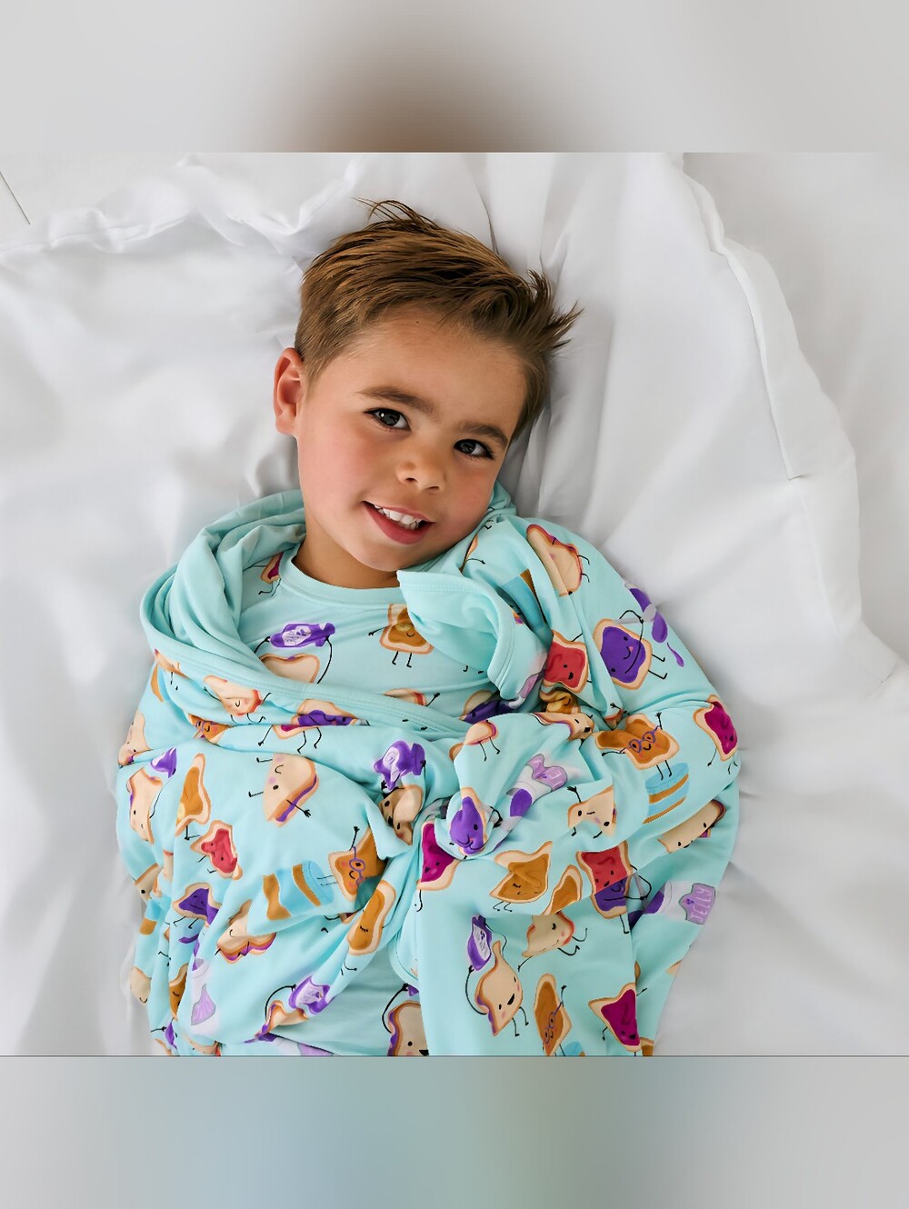 NIB HTF Little Sleepies Lunch Buddies Large Cloud Blanket - Limited Edition PB&J